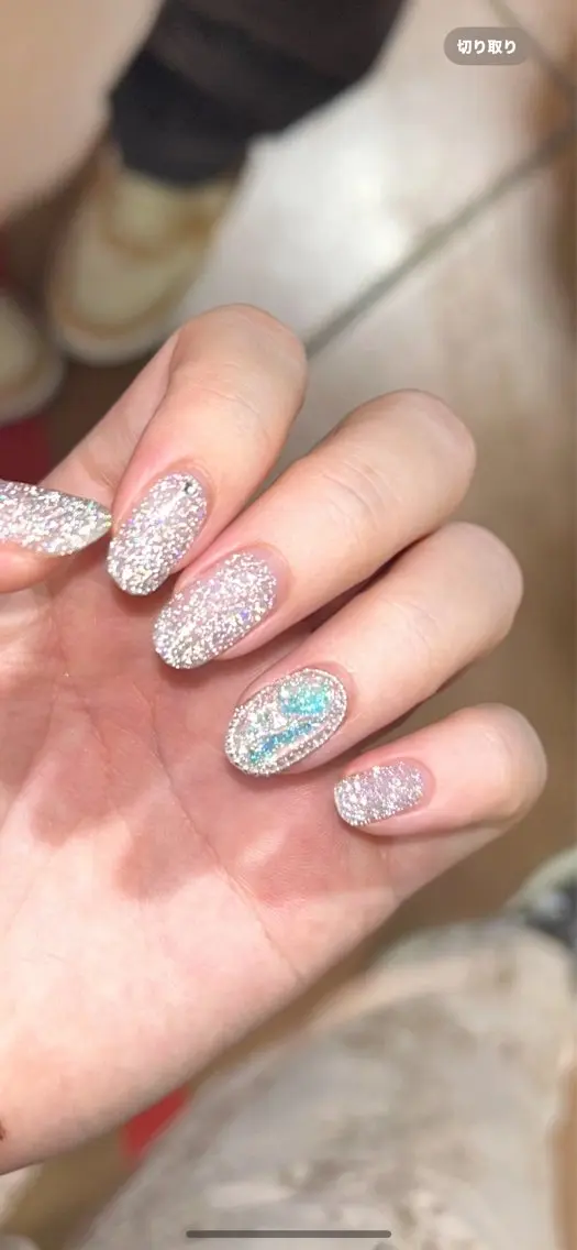 ネイル クリアネイル ストーンネイル 💫 さりのネイルデザイン