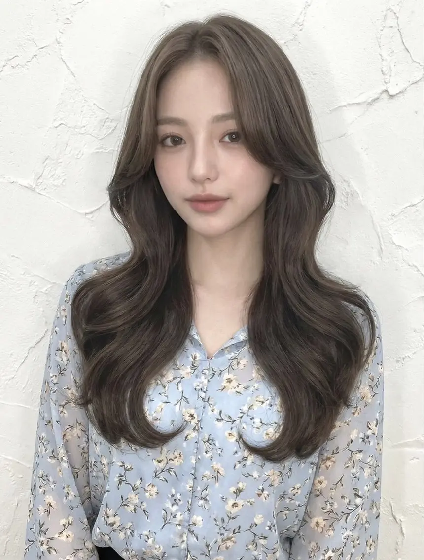 セミロング カラー カット ヘアカラー 縮毛矯正 小澤 一稀のヘアスタイル