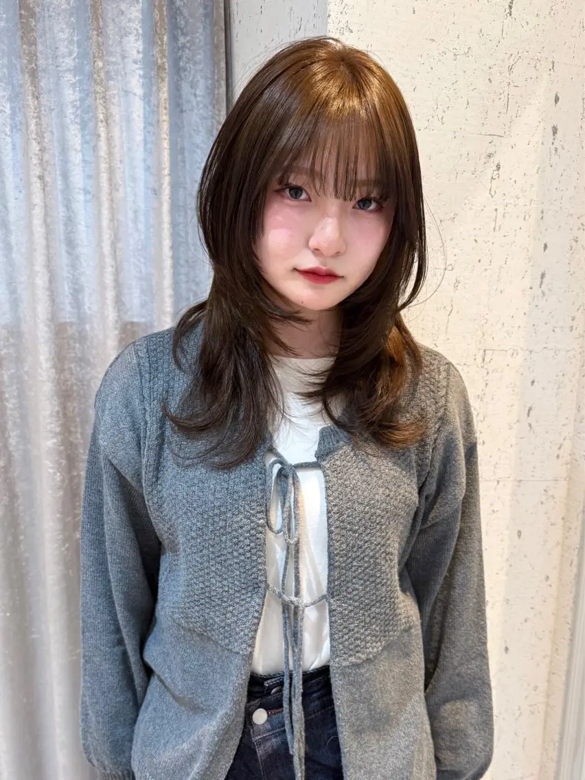 セミロング カラー カット ヘアカラー トリートメント mai / linoah˚✧のヘアスタイル