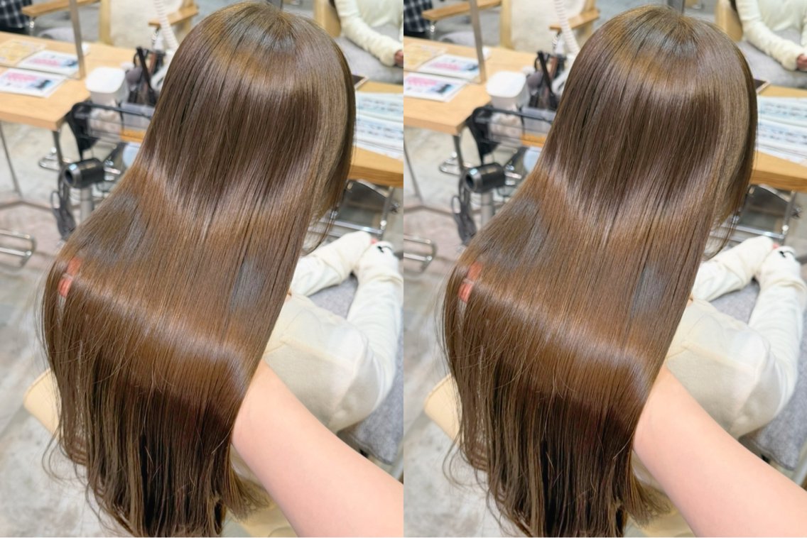 セミロング カラー 切りっぱなしボブ ベージュカラー ブリーチ ダブルカラー グレージュ カット ヘアカラー 小顔矯正/レイヤー 透明感カラー✨生真のヘアスタイル