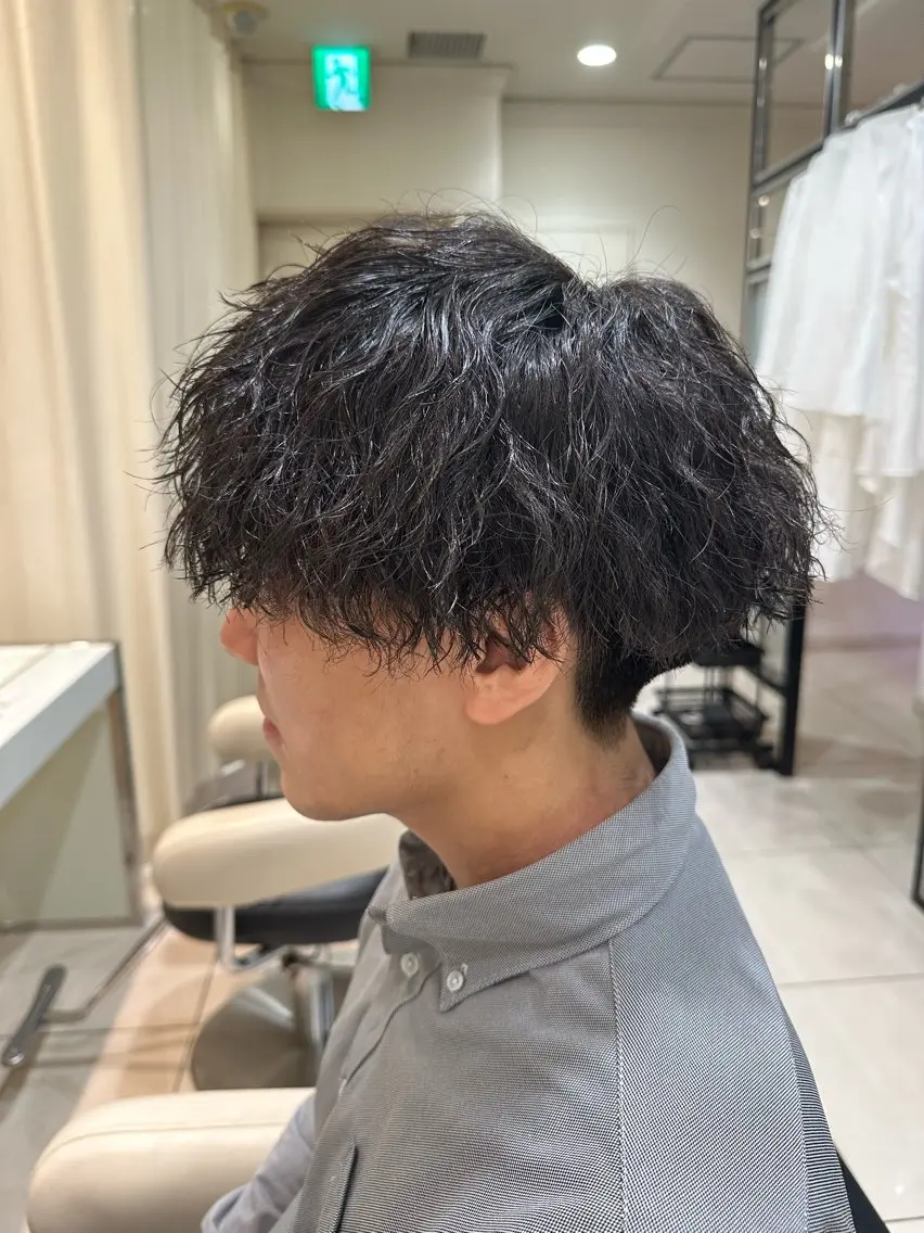 パーマ メンズ マッシュ 刈り上げ 🍀メンズパーマ職人 池袋🍀Yuraのヘアスタイル