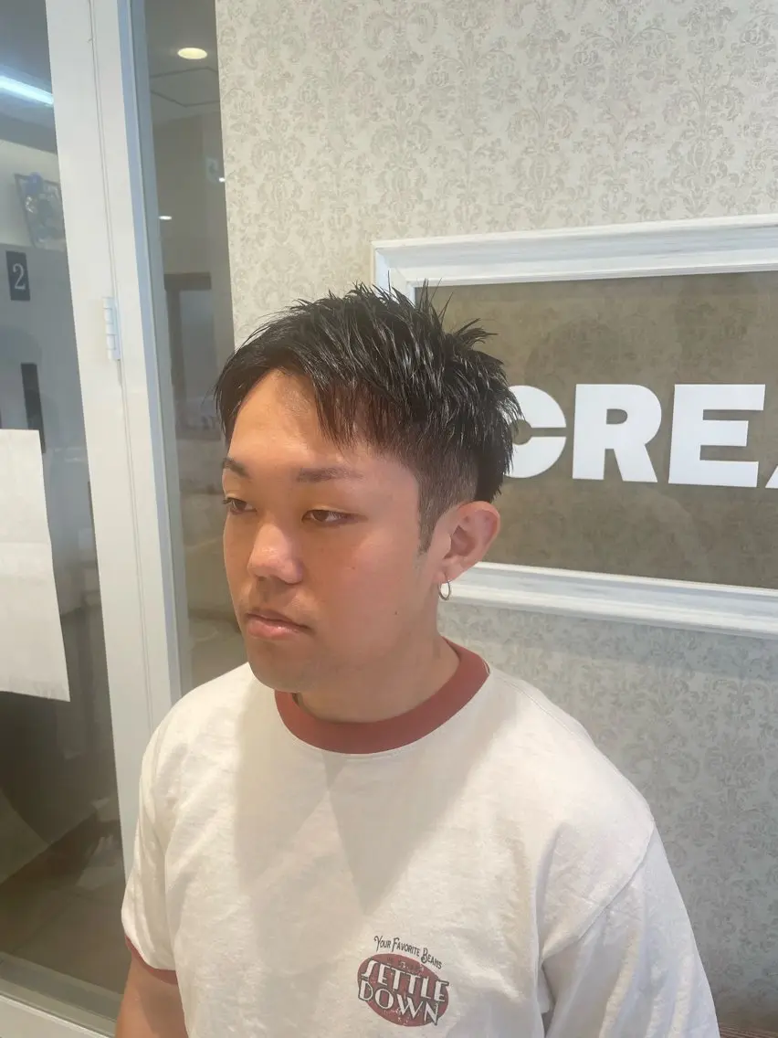 メンズ 刈り上げ 本厚木パーマ&ブリー チMEN'Sショートのヘアスタイル