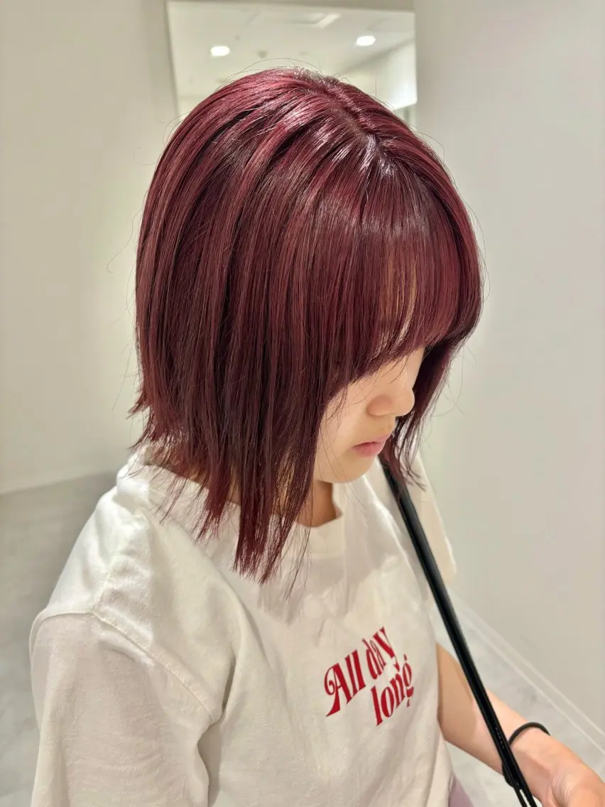 ミディアム カラー ヘアアレンジ ブリーチ ラベンダーカラー ピンクカラー ピンクラベンダー iena渋谷 /ゆーこのマツエク・マツパデザイン