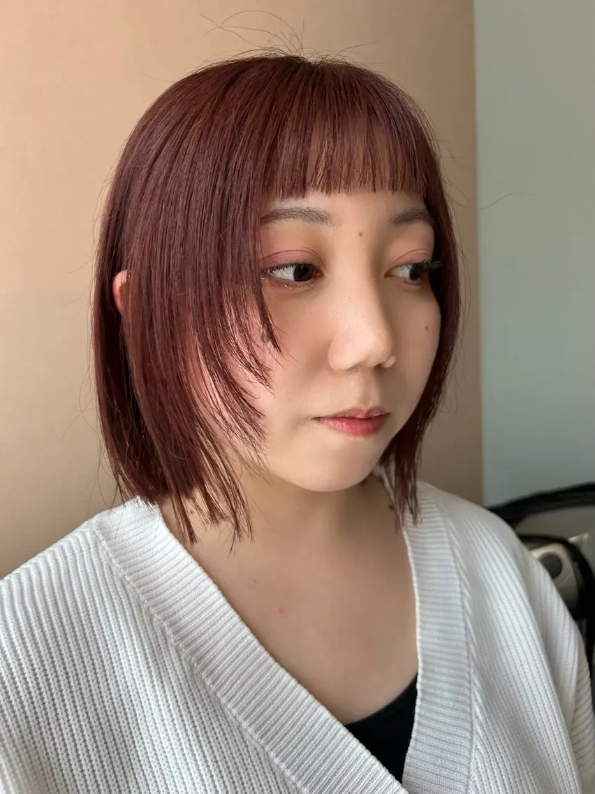 ショート カラー ブリーチ ラベンダーカラー ピンクカラー ピンクラベンダー カット ヘアカラー トリートメント hubhair レイヤー/透明感のヘアスタイル