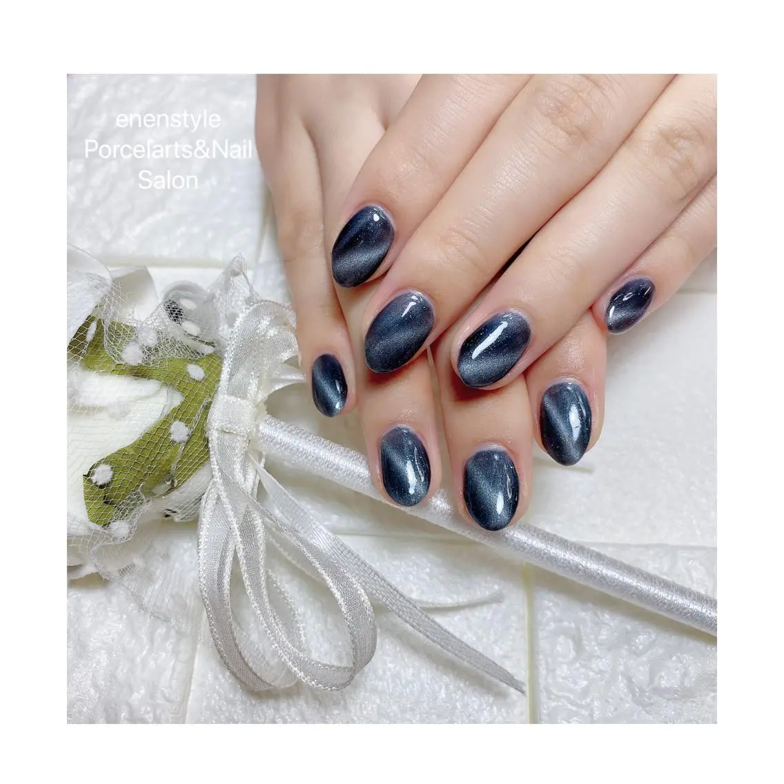ミディアム ネイル ハンドネイル 🐾enen style 🐾のネイルデザイン