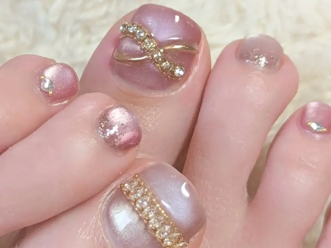 メンズ ネイル アートネイル フレンチネイル ジェルネイル キラキラネイル パラジェル フットネイル Bloom スカルプ専門店のネイルデザイン