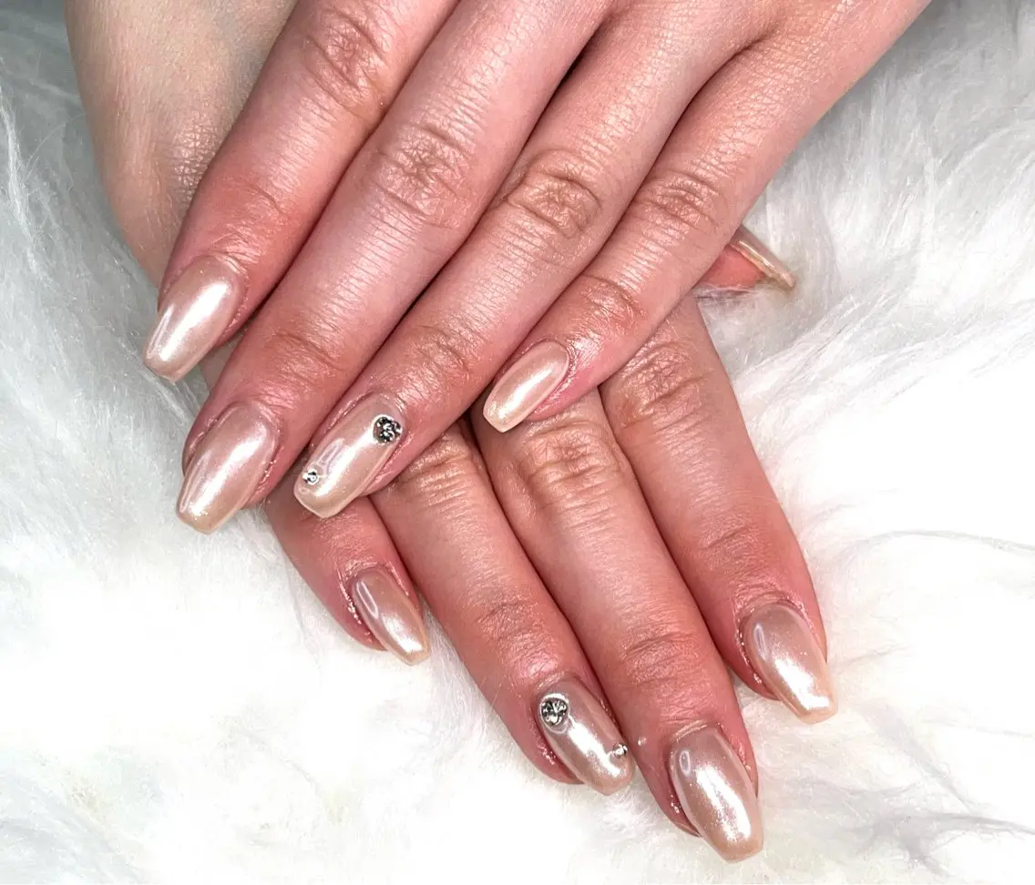 ネイル アートネイル マグネットネイル ニュアンスネイル ワンカラーネイル シンプルネイル ハンドネイル プライベートサロン N's Nailのネイルデザイン