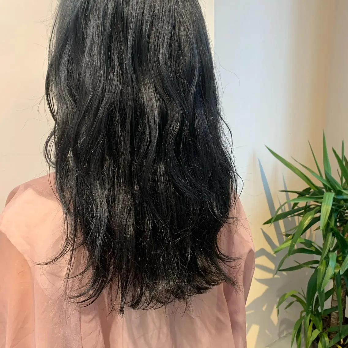 セミロング カラー ブルーカラー ブルーグレー ブルーグレージュ グレージュ "小顔カット" Fuko.のヘアスタイル