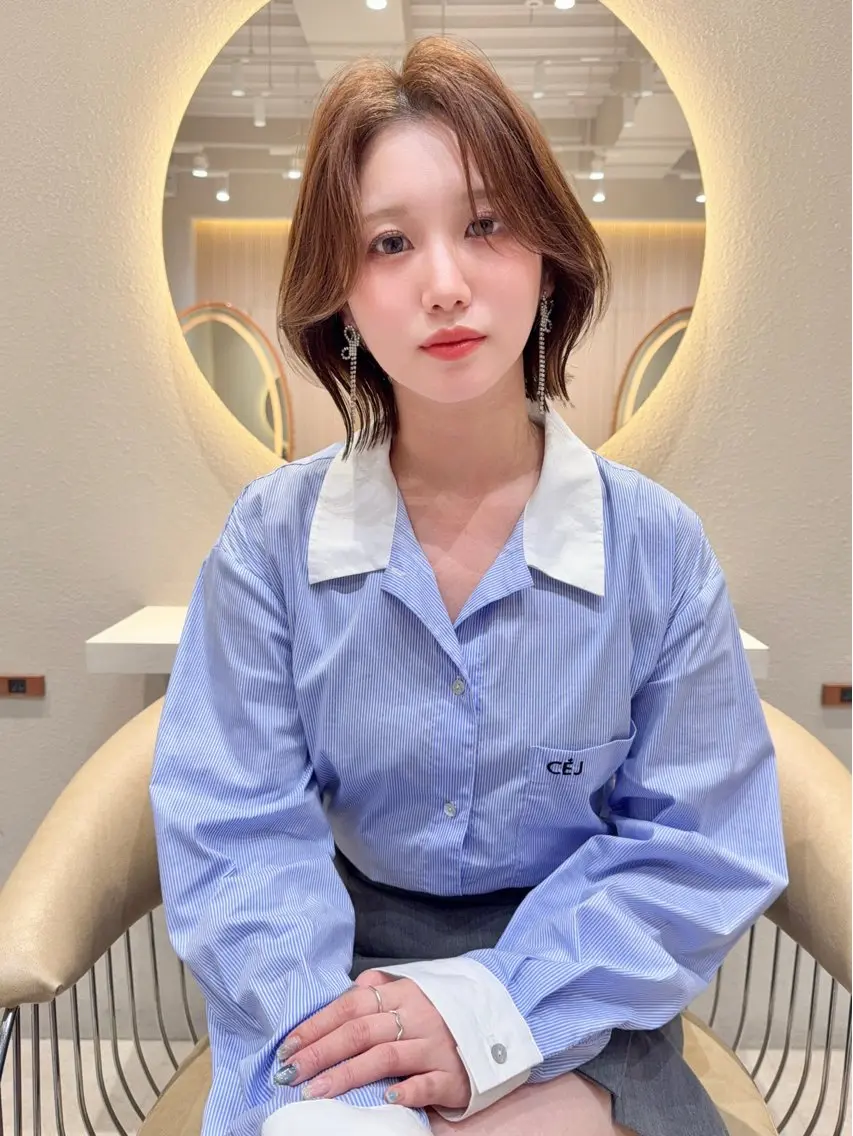 ショート カラー カット ヘアカラー トリートメント 縮毛矯正✨🫧 レイヤー川村利幸のヘアスタイル