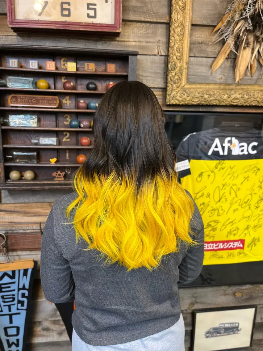 ロング カラー ヘアカラー 川崎 かなでのヘアスタイル