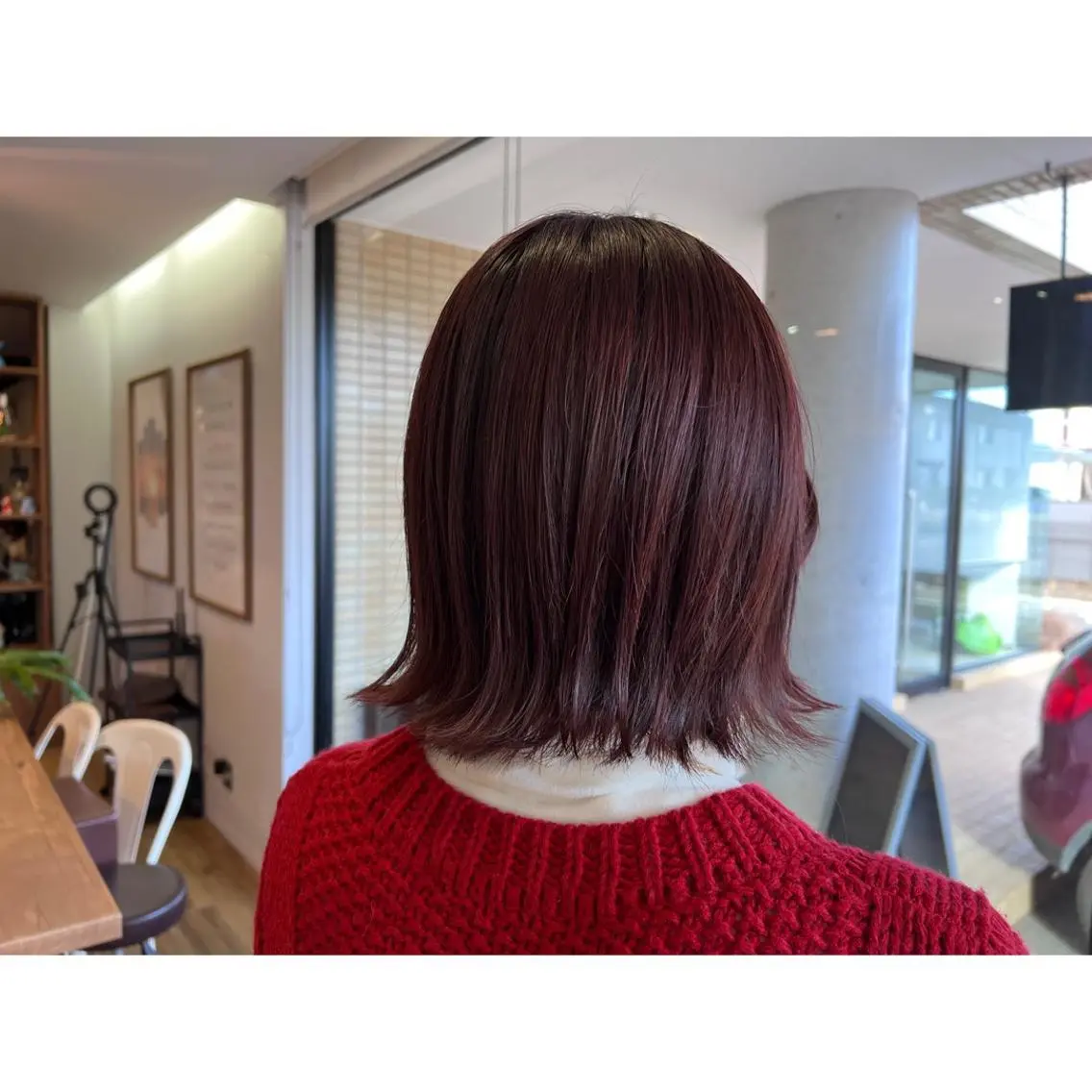 ミディアム カラー ピンクカラー ヘアカラー トリートメント ツキダテ ユイのヘアスタイル