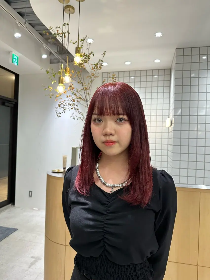 セミロング ヘアカラー 🍇透明感カラー/ カットひかる🍒のヘアスタイル
