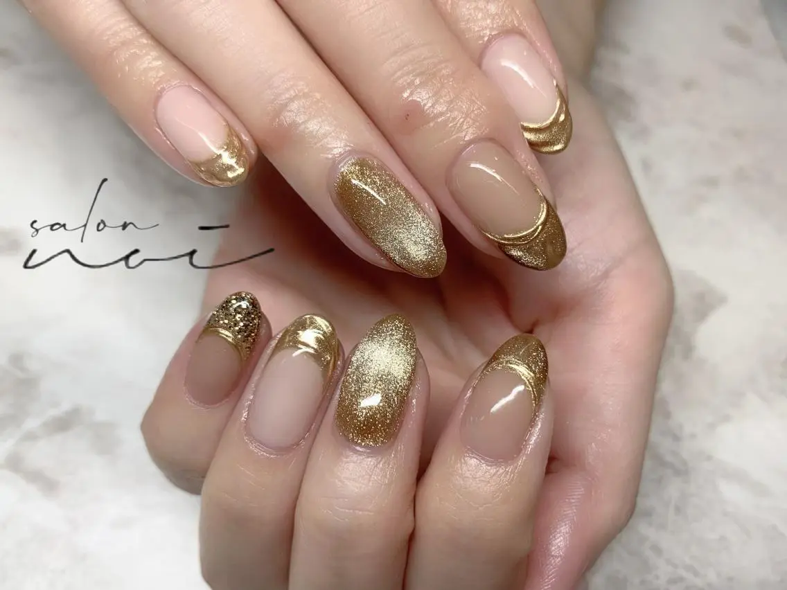 ネイル ゴールド salon noiのネイルデザイン