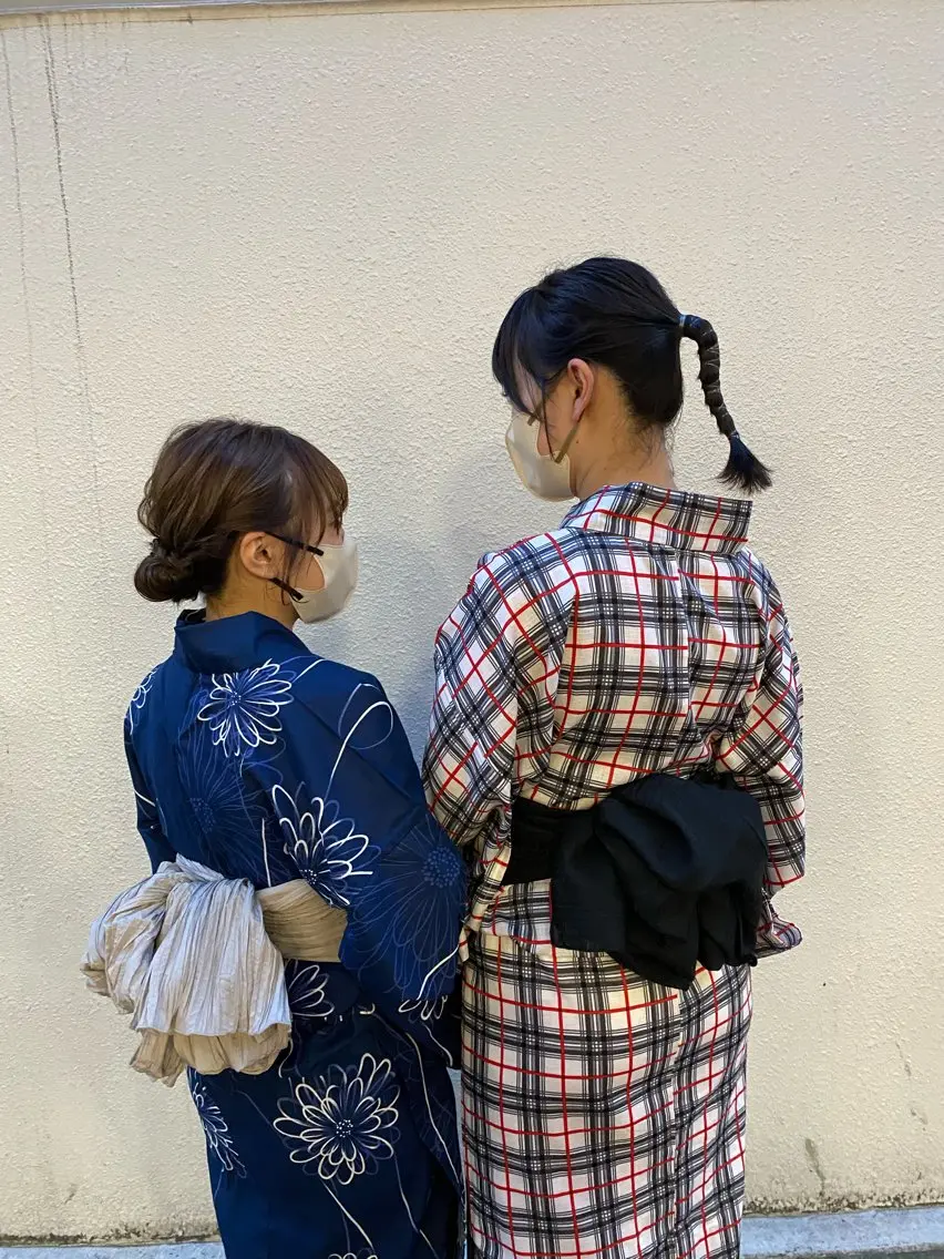 【浴衣着付け+簡単ヘアアレンジ👩🏻❤️👩🏻🎀】の写真