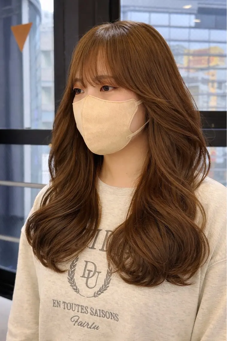 ロング カット ヘアカラー トリートメント 美髪矯正💎副店長 💎ミツキのヘアスタイル