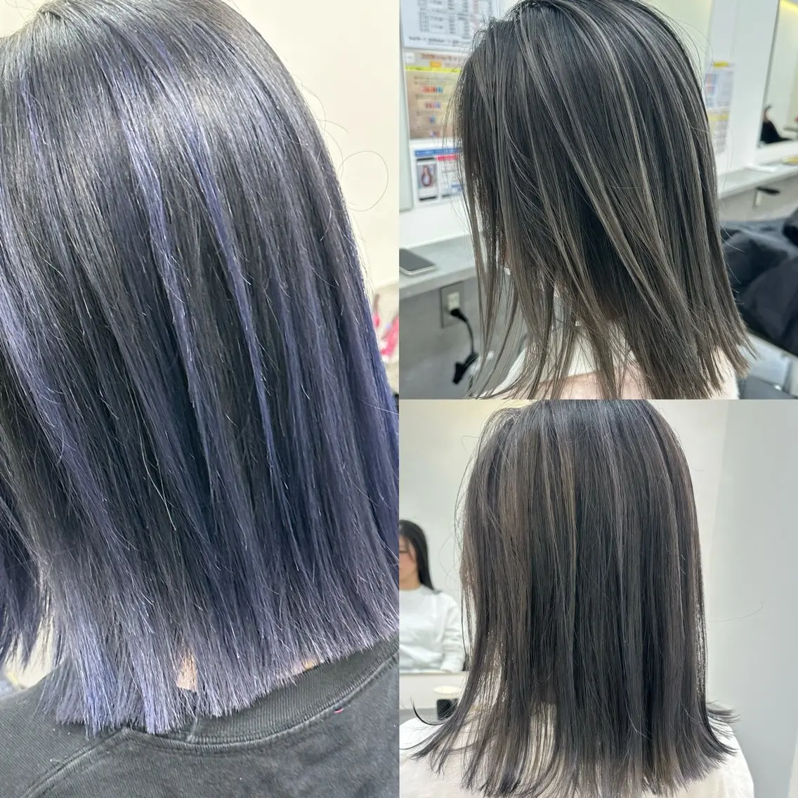 ミディアム カラー ヘアアレンジ ヘアカラー トリートメント 久米 治仁のヘアスタイル