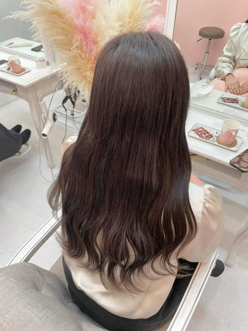 プレミアムケアカラー+エクステ40本+エクステカット+トリートメントの写真