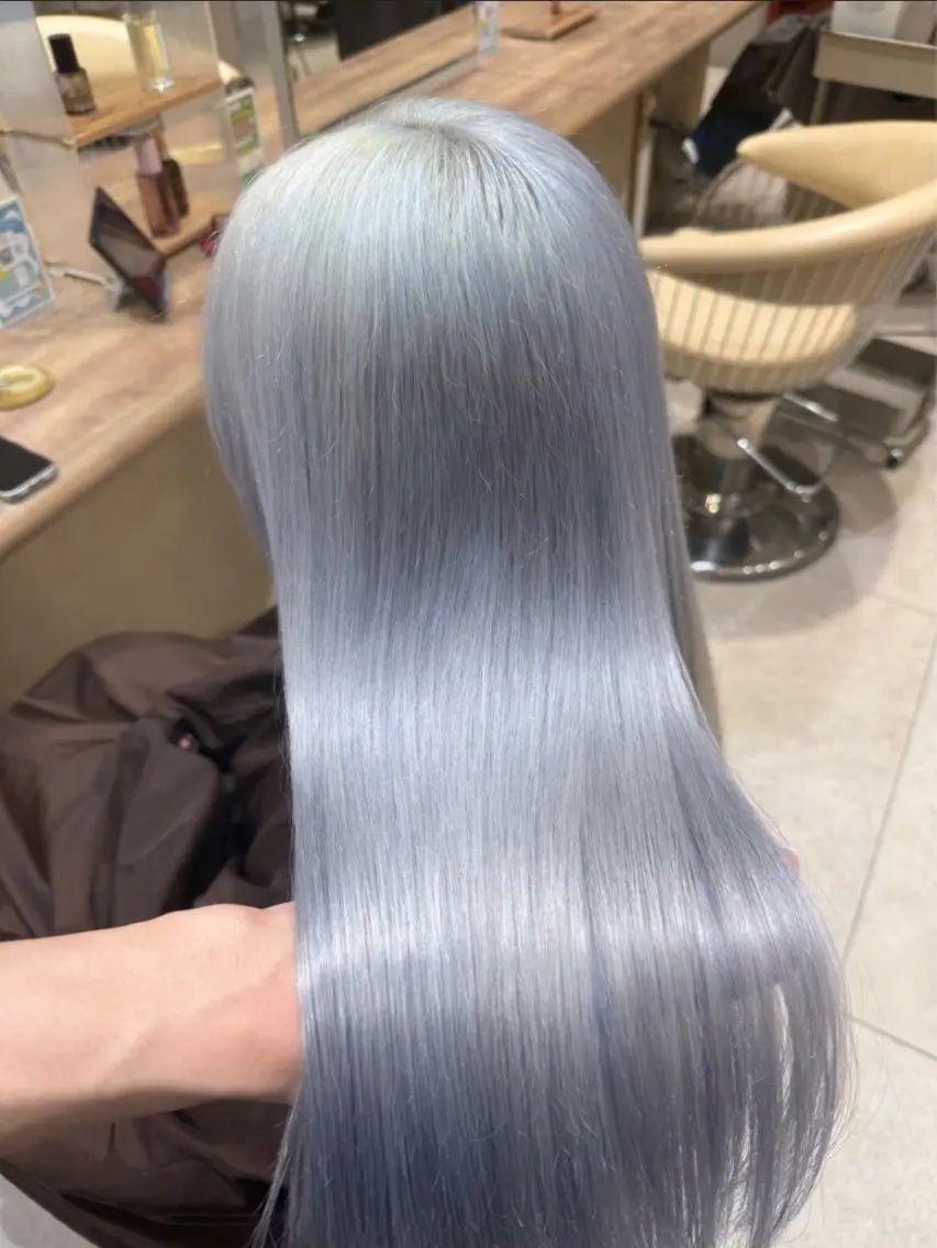 ロング カラー カット ヘアカラー トリートメント 🦄ハイトーンカラー 🦄まるおしょうのヘアスタイル