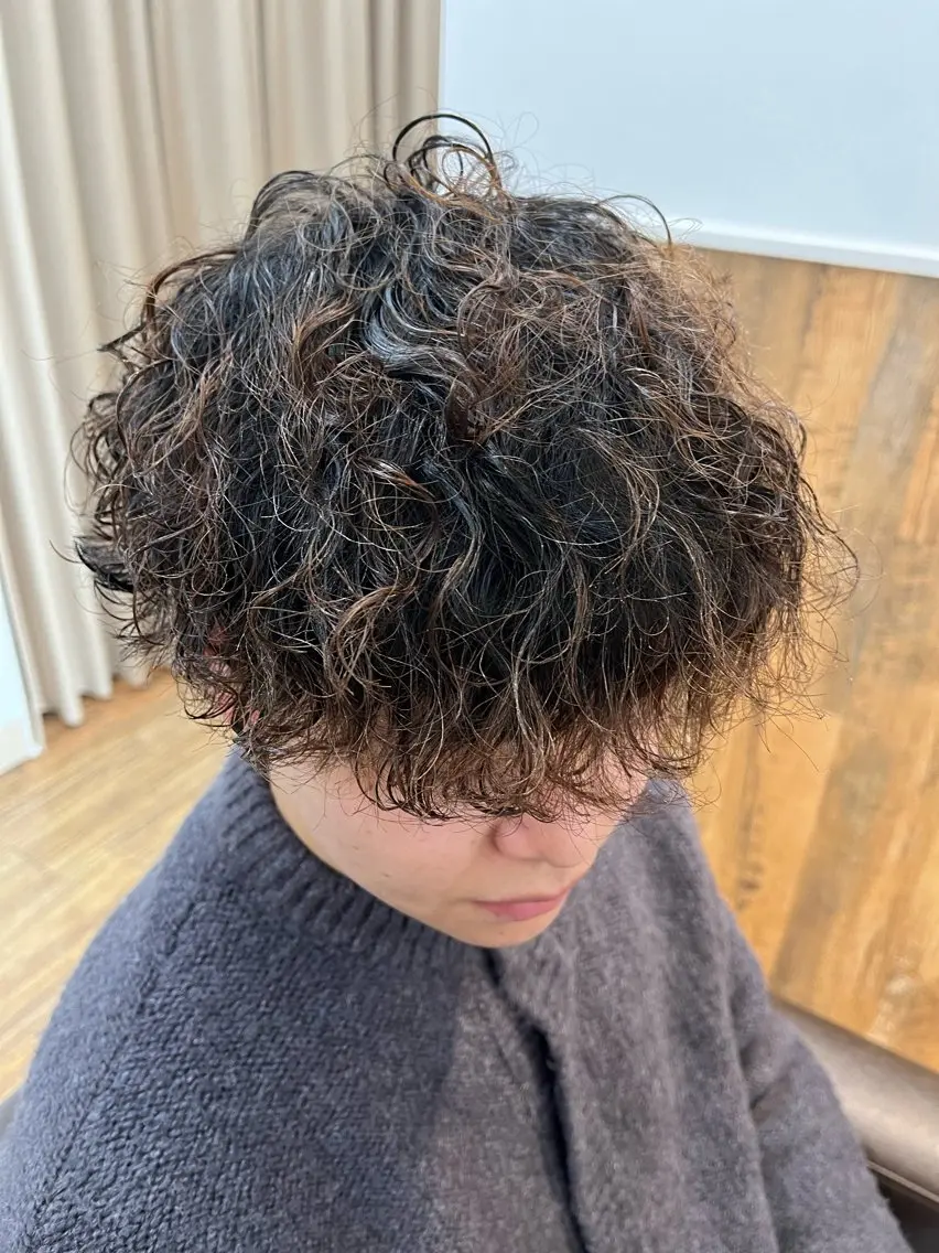 メンズ カット パーマ 鬼松沙弥 ❤︎メンズパーマのヘアスタイル