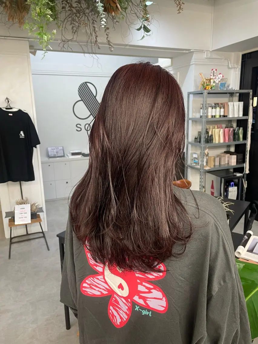 セミロング カラー ブラウンカラー 透明感カラー ヘアカラー トリートメント 川上拓真 ✂︎学芸大学のヘアスタイル