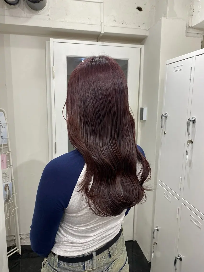 セミロング カラー ブリーチ ダブルカラー ブリーチなしカラー レッドカラー ヘアカラー トリートメント レイン🌏🌱 似合わせ/ハイトーンのヘアスタイル