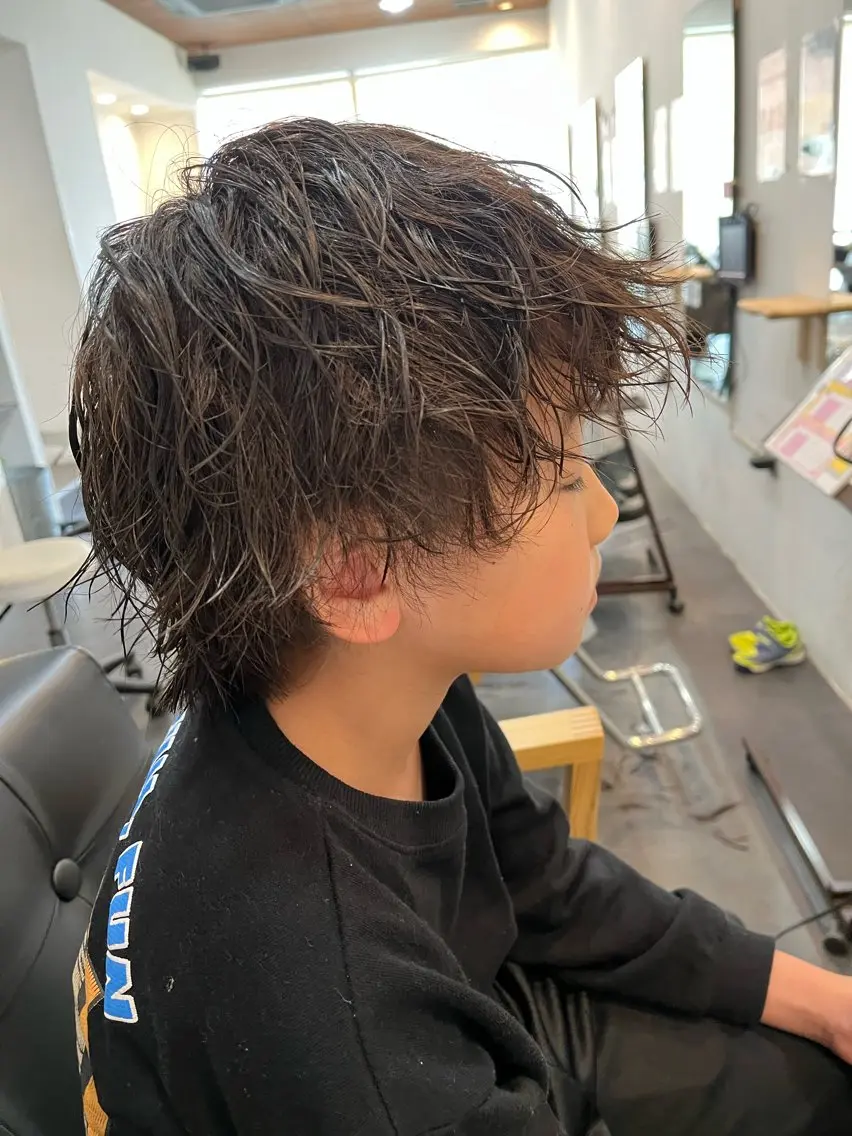 パーマ メンズ キッズ メンズパーマ 橋野 来夢のヘアスタイル