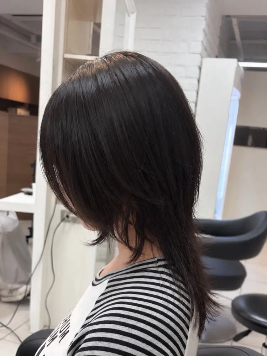 ロング カット 【盛れウルフ/ レイヤー】🖤ゆまののヘアスタイル
