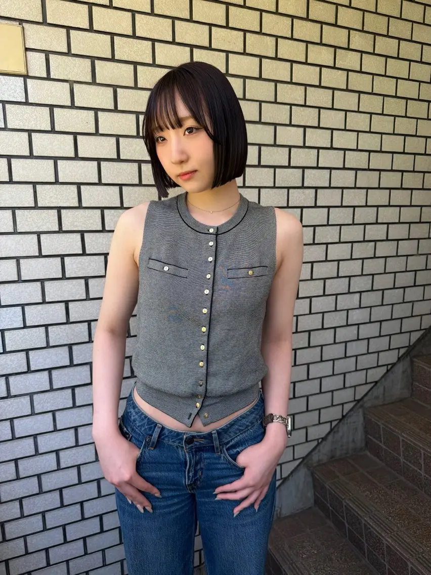 ミディアム カラー カット ヘアカラー トリートメント 縮毛矯正ボブ&顔まわ レイヤー♡TOMOEのヘアスタイル