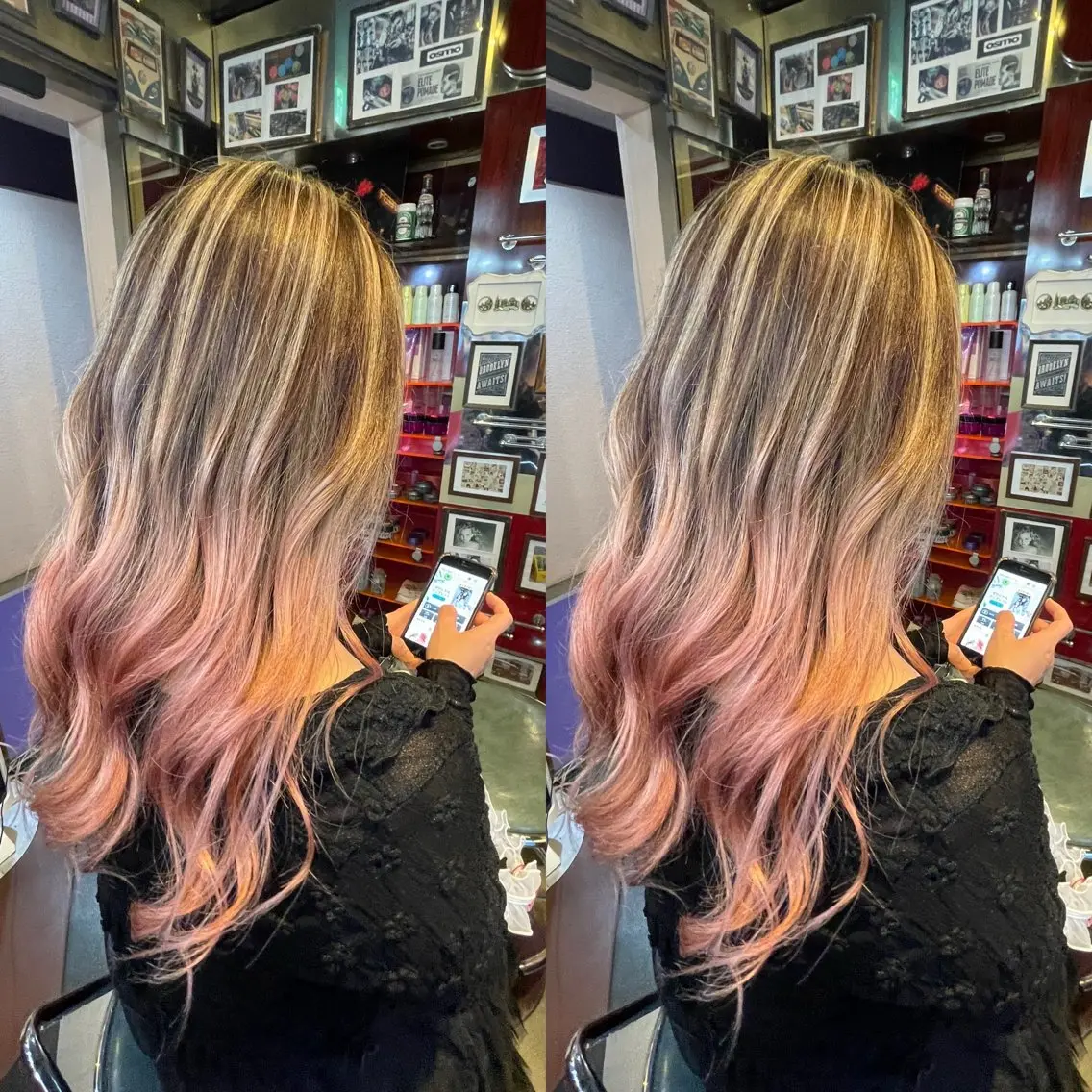 セミロング カラー バレイヤージュ レイヤーカット トリートメント 👑派手髪/カット 👑ANRYのヘアスタイル