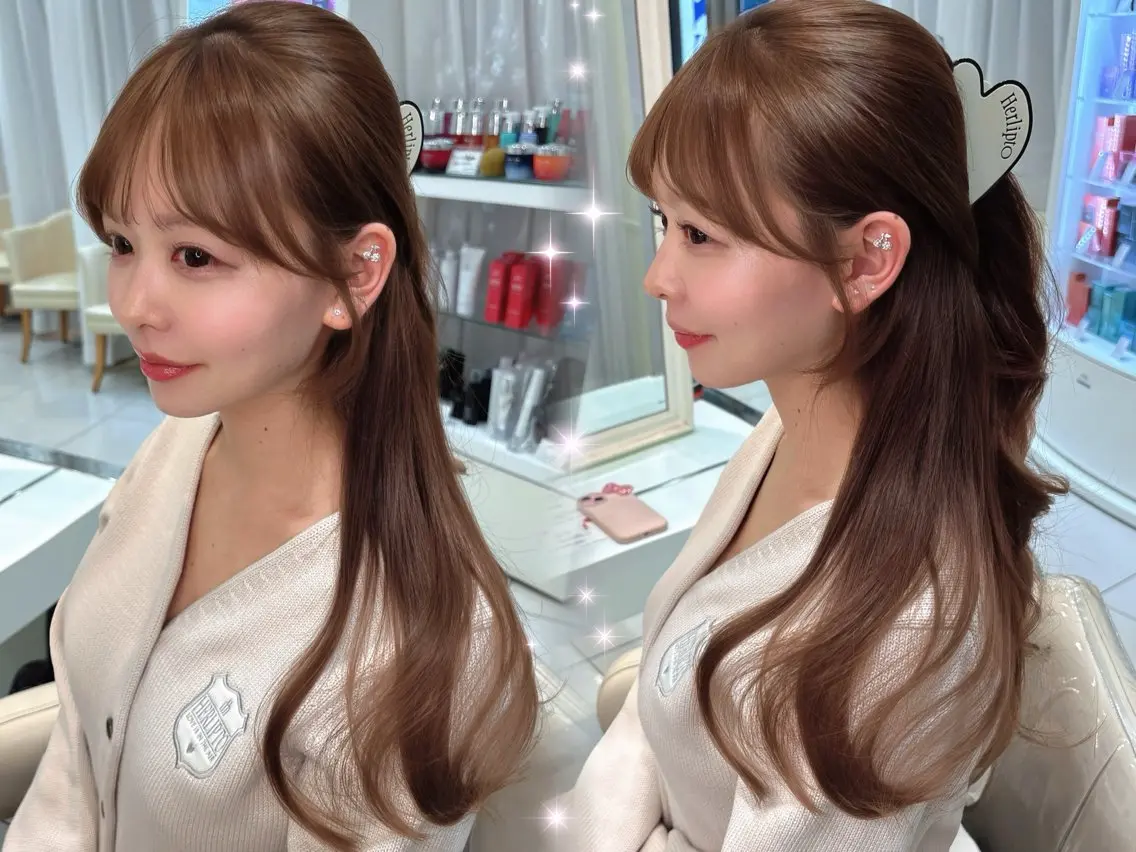 ロング カット ヘアカラー トリートメント ♡大人カワイイ hair♡徳井はやとのヘアスタイル
