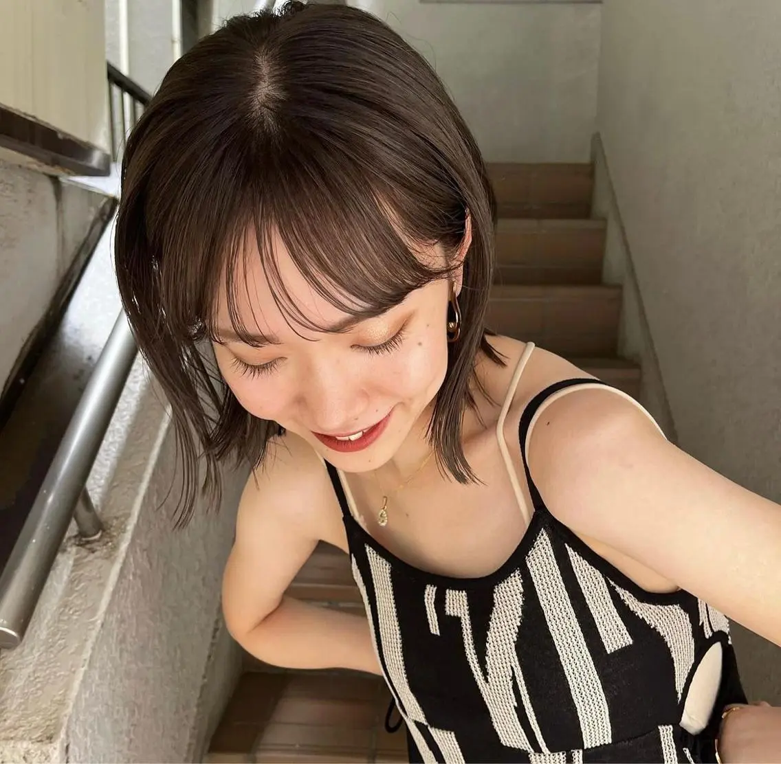 ショート ヘアカラー 縮毛矯正 オリーブ/縮毛♡ Natsuno🩰のヘアスタイル