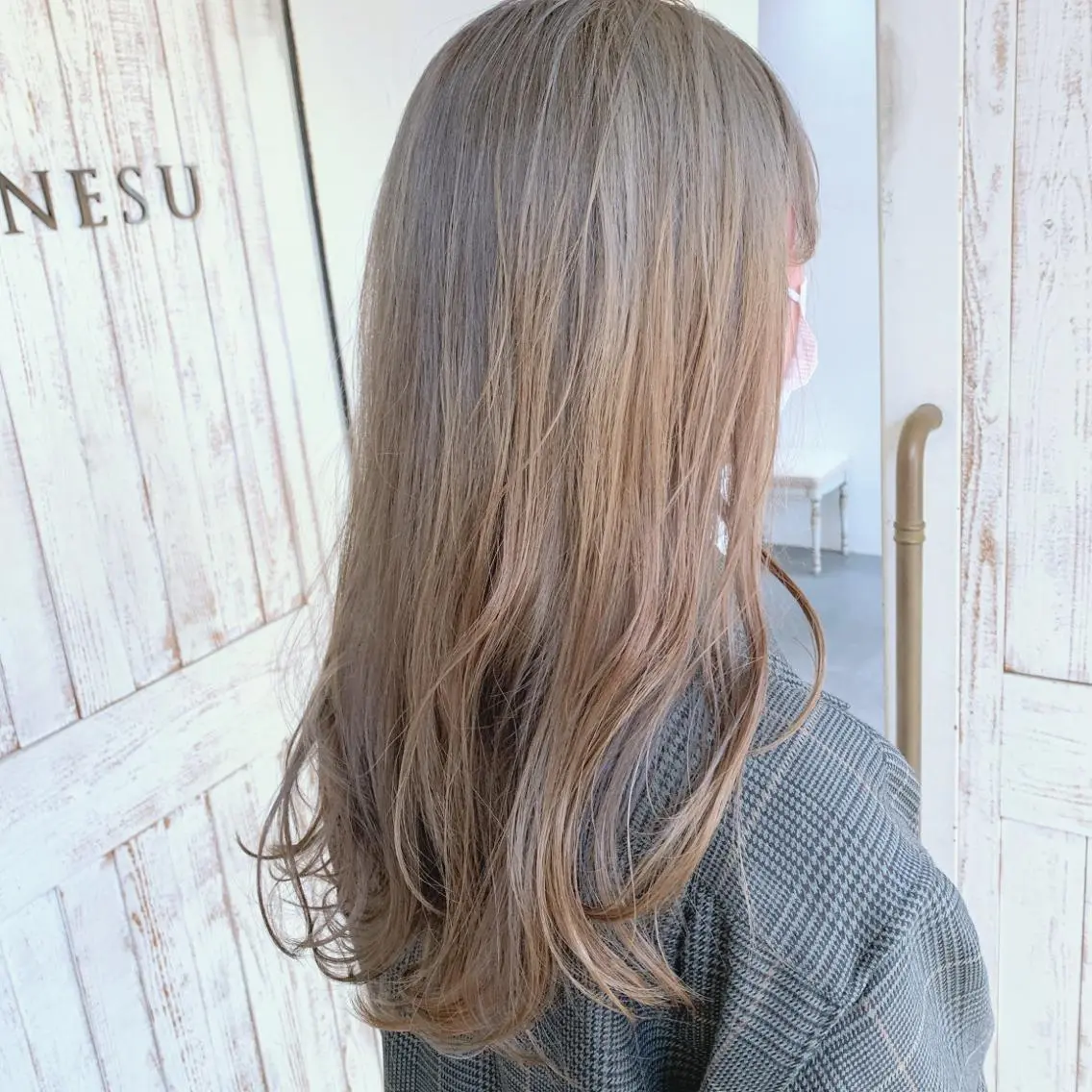 ロング カラー ヘアアレンジ ベージュカラー ダブルカラー ミルクティーベージュ 似合わせhair🔸 アサダ タカコ🔸のヘアスタイル