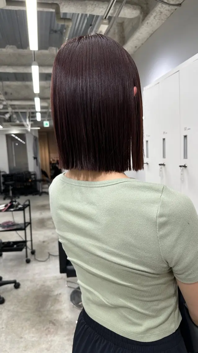 ショート 縮毛矯正 福岡美容師🔥 ヒビキのヘアスタイル