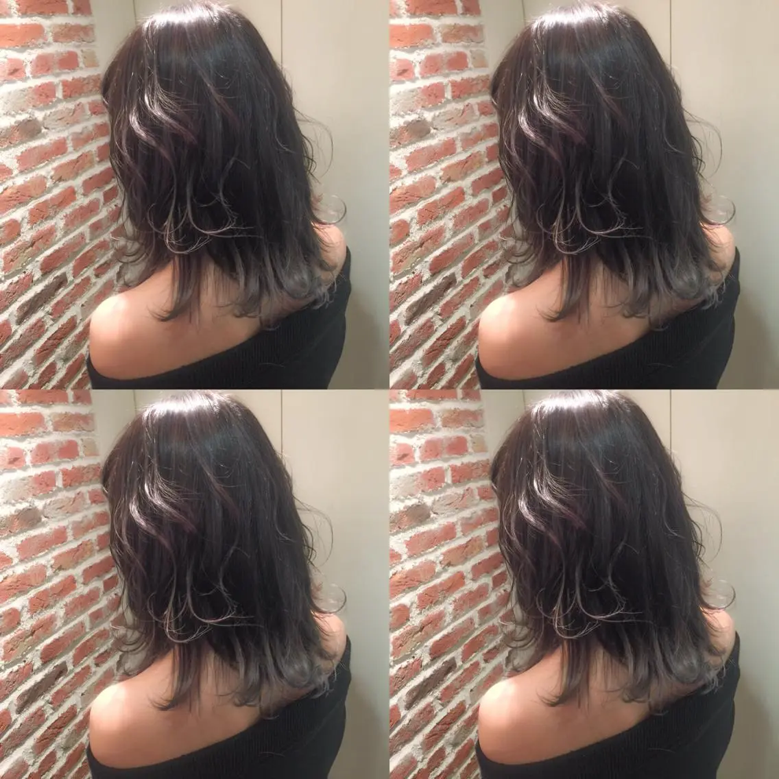 ミディアム カラー シルバー ホワイト&レイヤーカ ットエクステ長畠俊輔のヘアスタイル