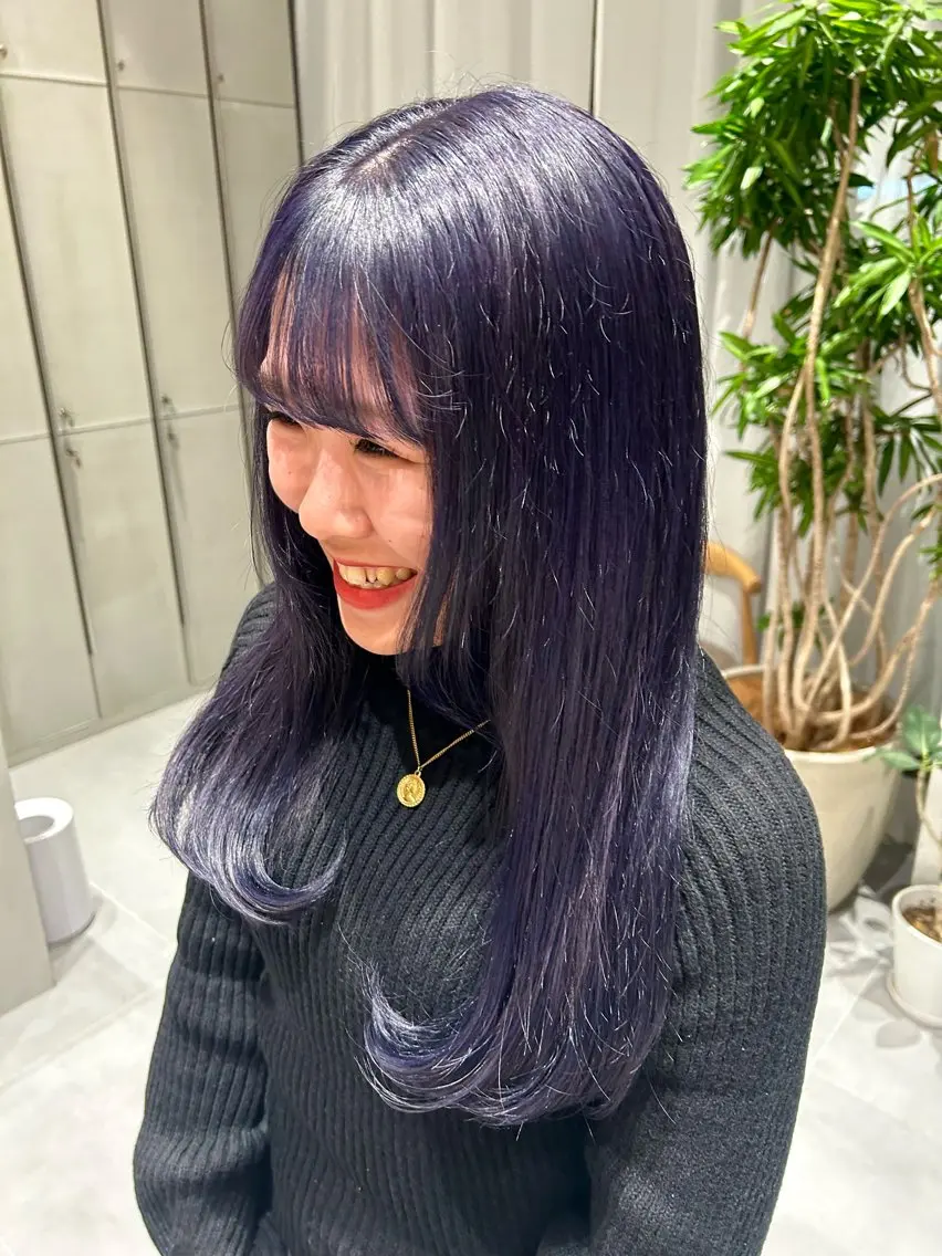 【ダメージ94%off👩🏼ケアブリーチ使用】1ブリーチ➕髪質改善カラー🎨の写真