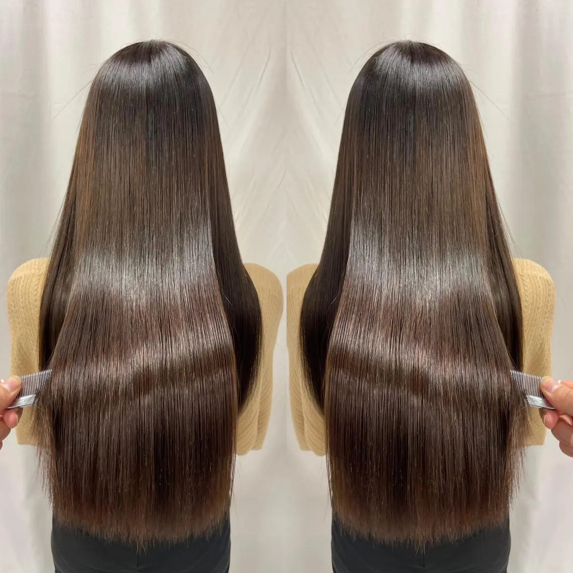 ロング パーマ ヘアカラー トリートメント 髪質改善/縮毛矯正 /レイヤーカット岡部のヘアスタイル