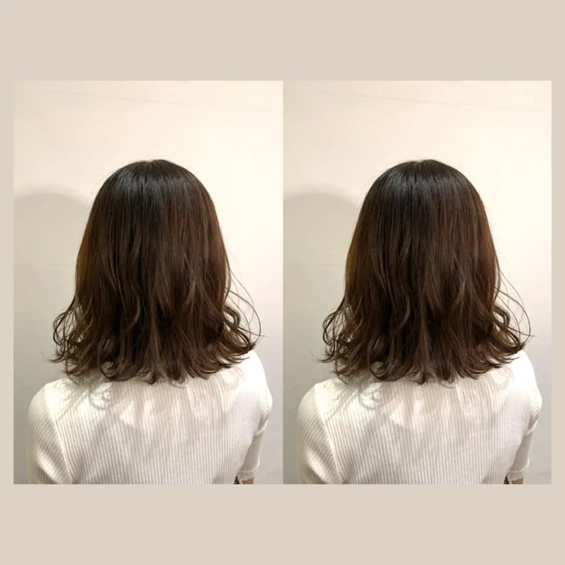 ミディアム 小西 美帆のヘアスタイル