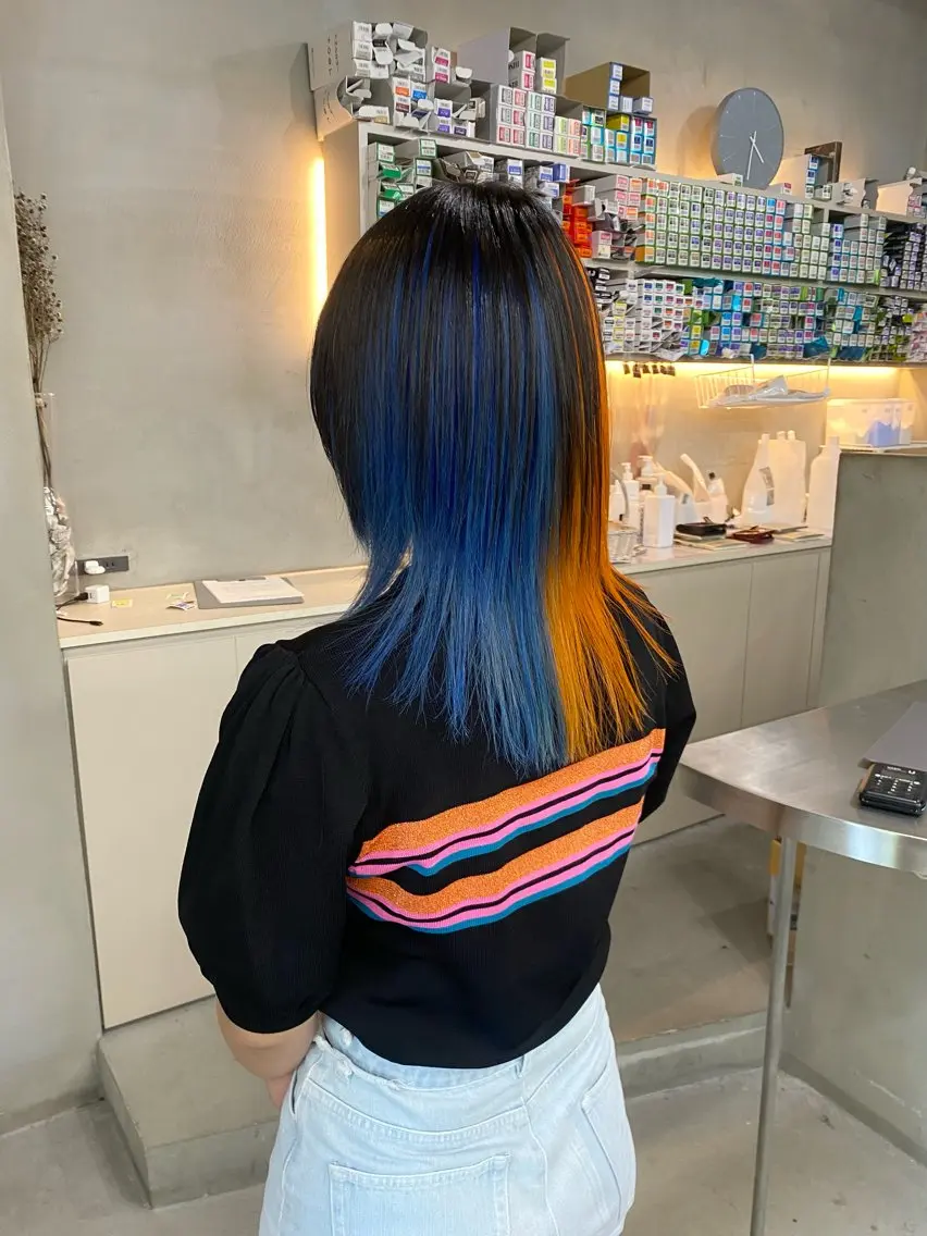 ミディアム カラー ヘアカラー 前橋 姫奈のヘアスタイル