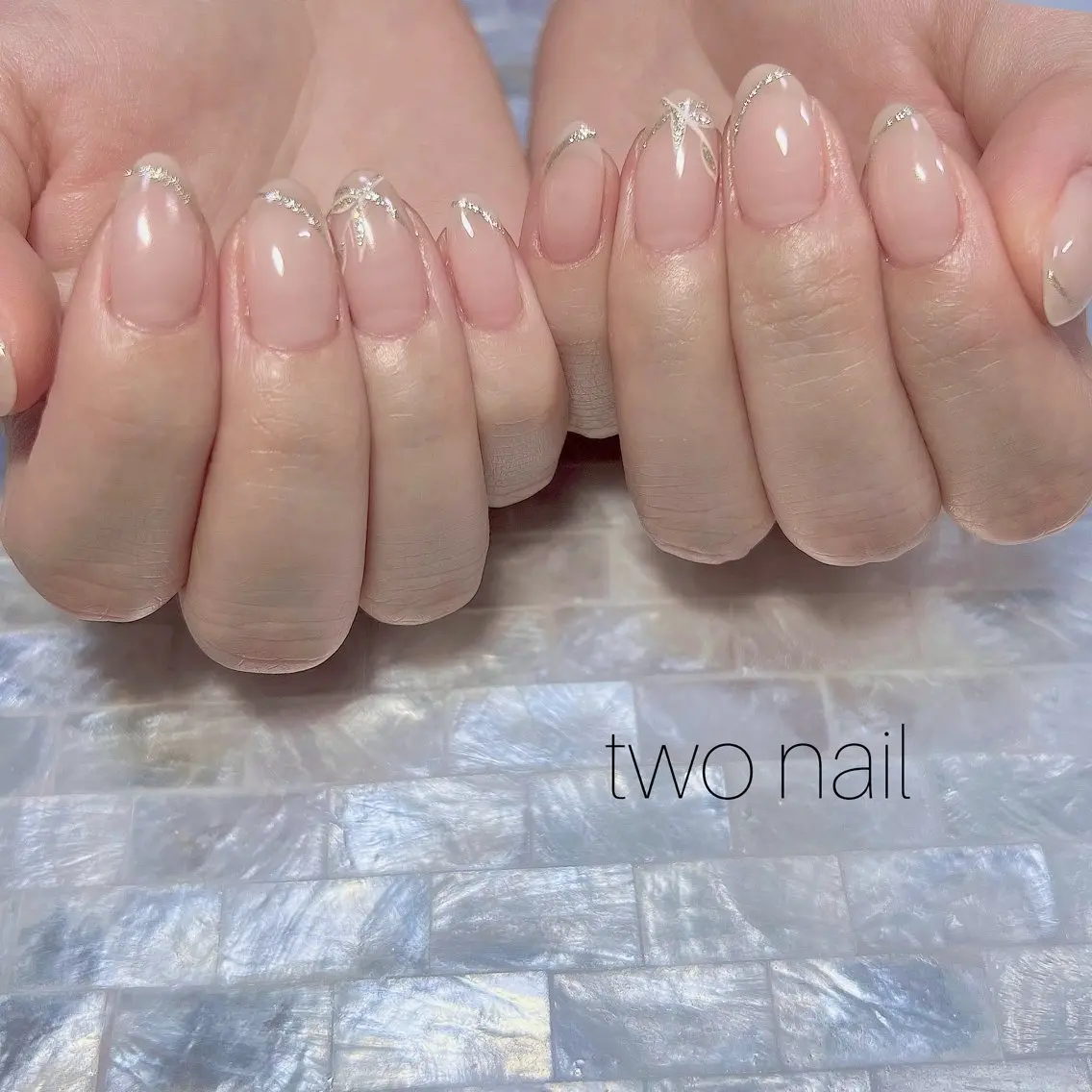 ネイル アートネイル ネイルチップ ホワイト ハンドネイル two nailのネイルデザイン