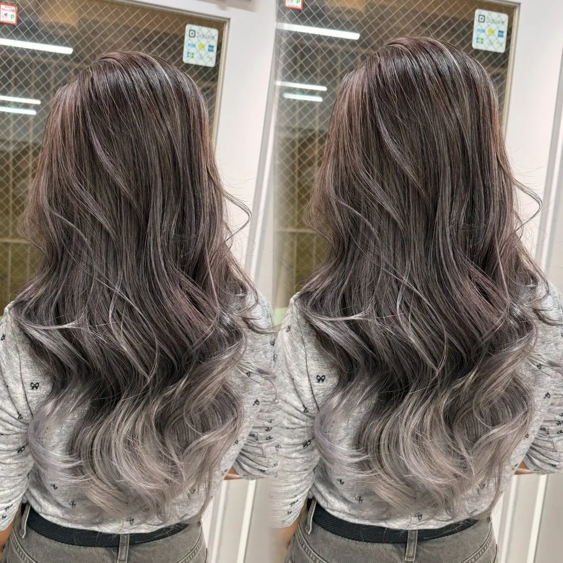 ロング カット ヘアカラー トリートメント バレイヤージュ ボブ🌈ナツヤのヘアスタイル