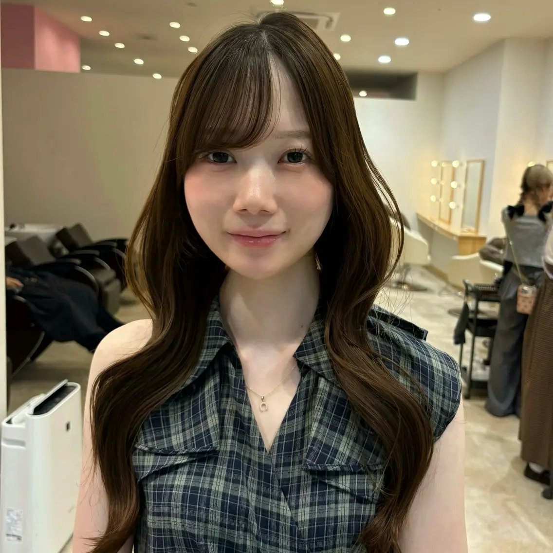 ロング カラー ベージュカラー ヘーゼル 顔まわり/透け感 カラー/青栁優🔆のヘアスタイル