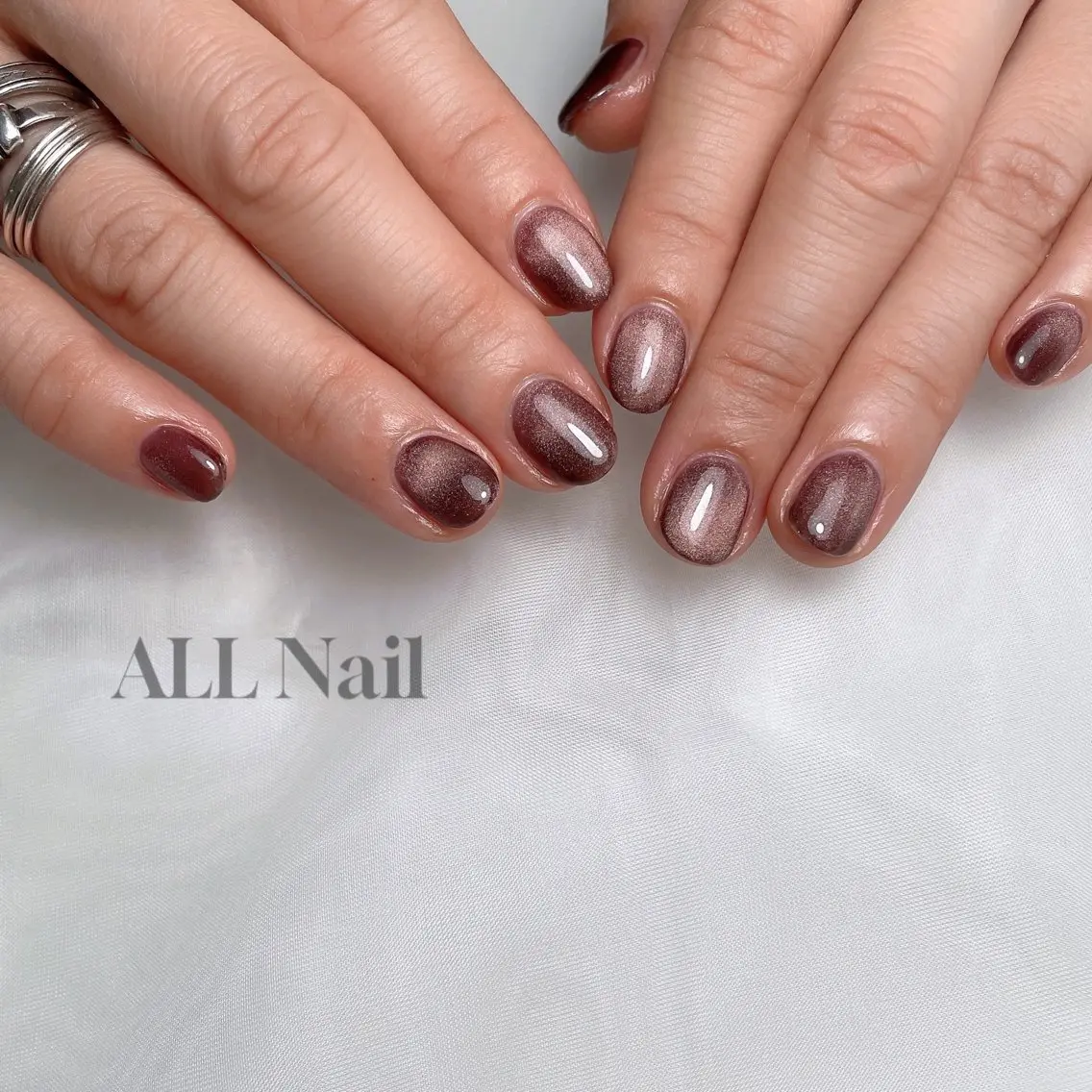 ネイル ブラウン マグネットネイル ワンカラーネイル ALL Nail &whiteningのその他イメージ