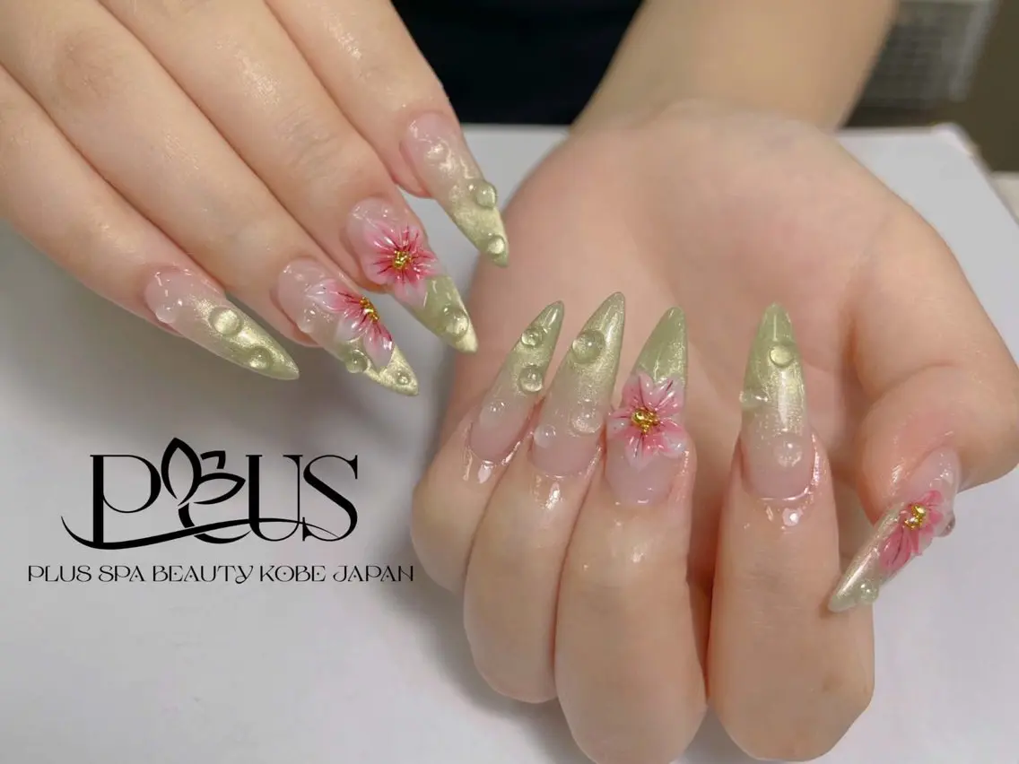 ネイル ジェルネイル 韓国ネイル ニュアンスネイル PLUSSPA NGOCのネイルデザイン