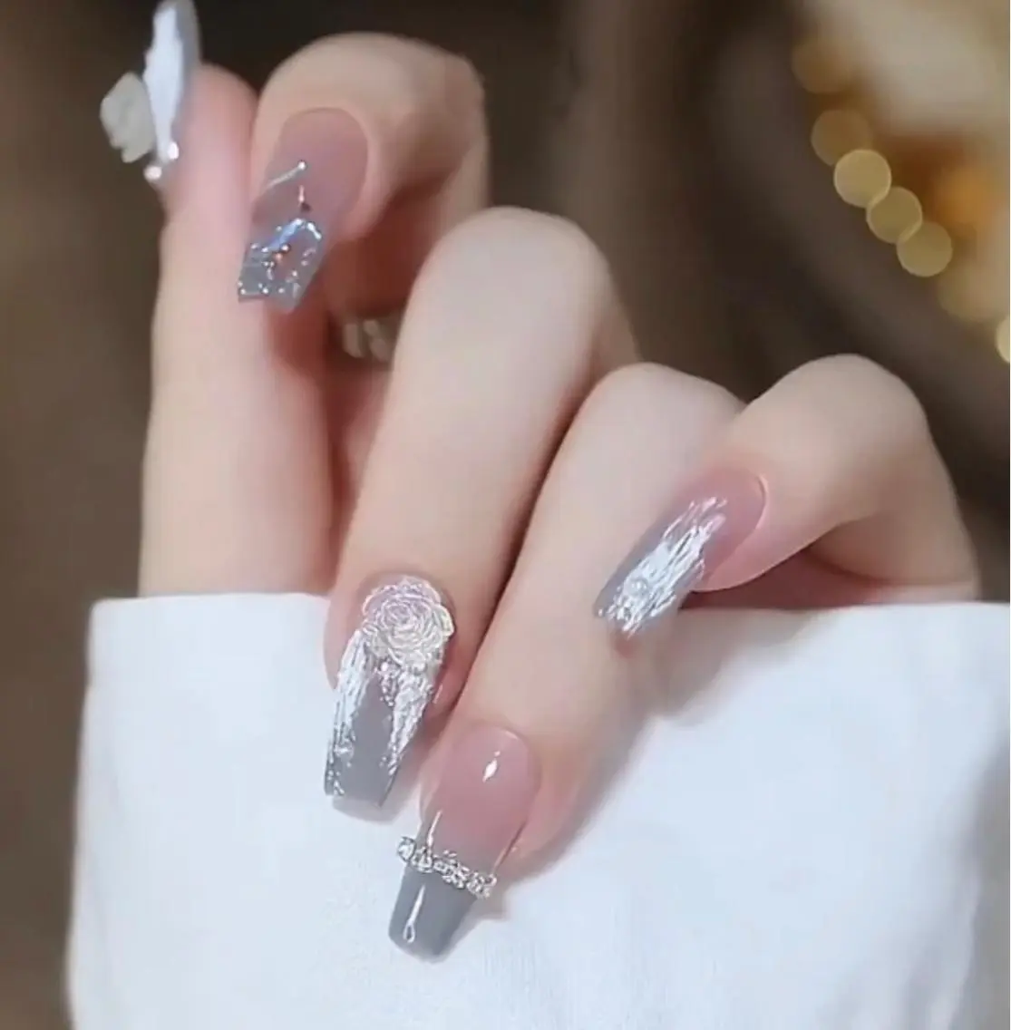 ネイル ハンドネイル M🌷nail 長さだし専門店のネイルデザイン