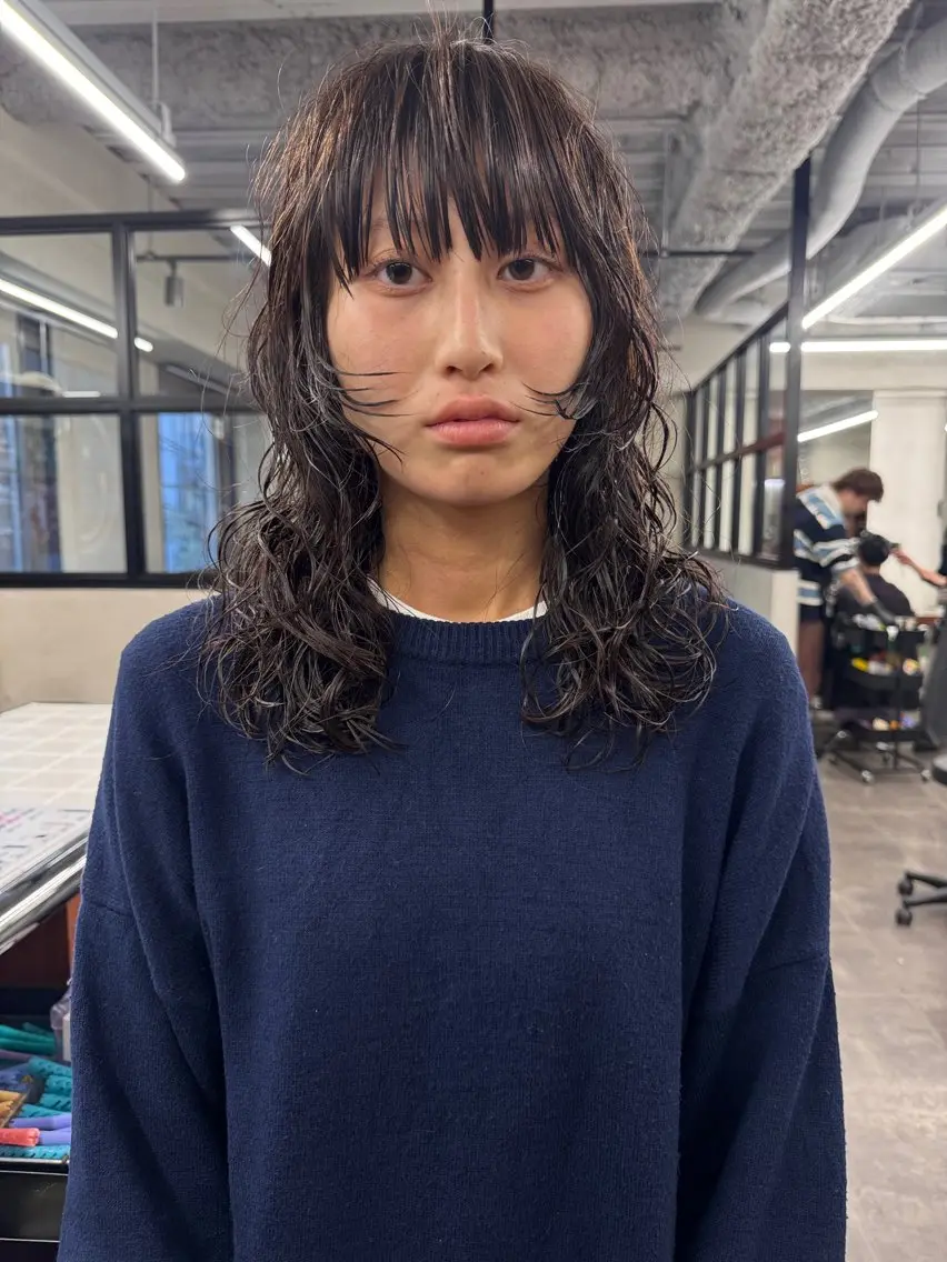 ロング カラー パーマ カット ヘアカラー パーマ トリートメント カラー/パーマ/ 鎌田健/渋谷のヘアスタイル