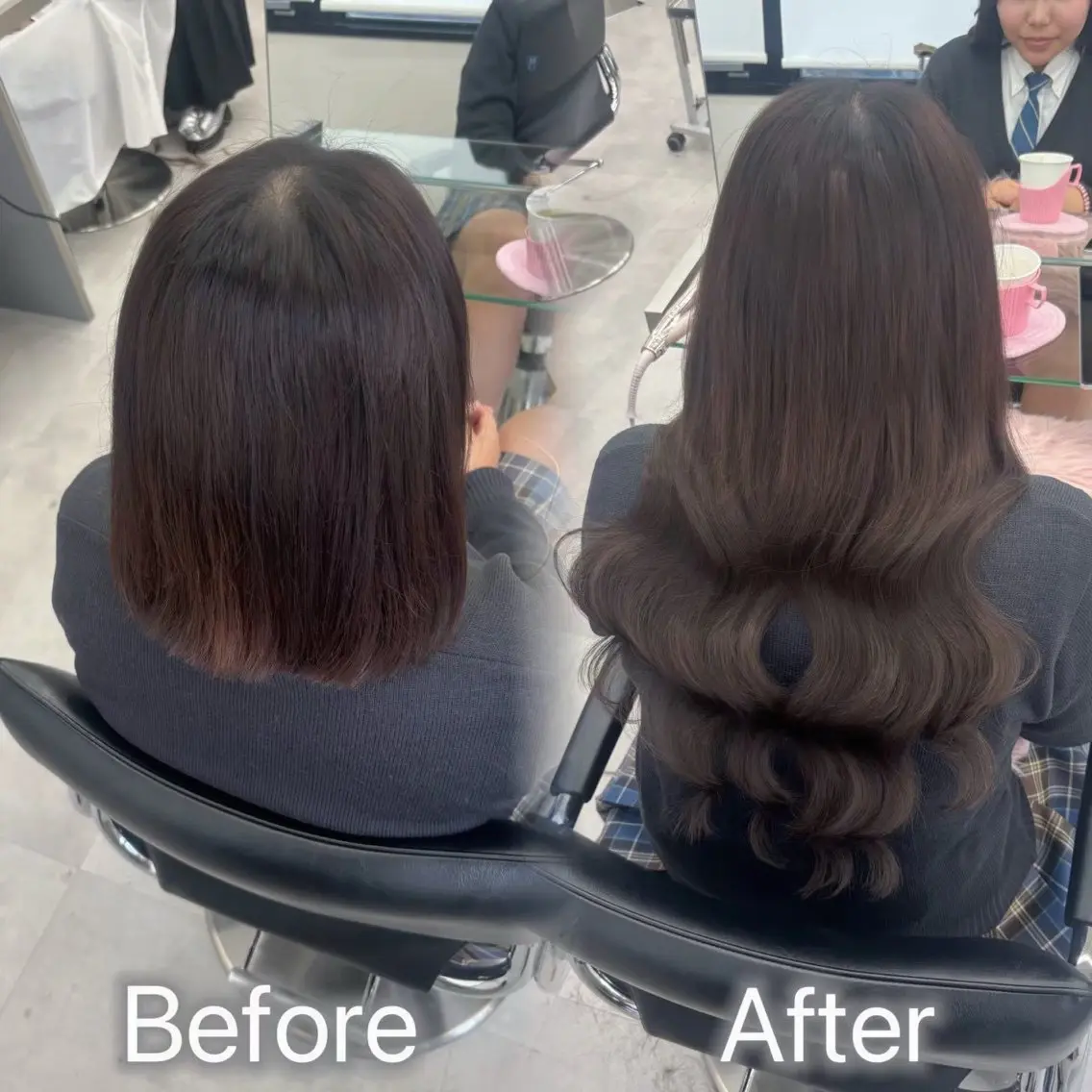 ロング シールエクステ エクステ 韓国風ヘア ロング ヘアカラー トリートメント エクステ 横浜 エクステ🎀/ カラー🌙┊︎もものヘアスタイル