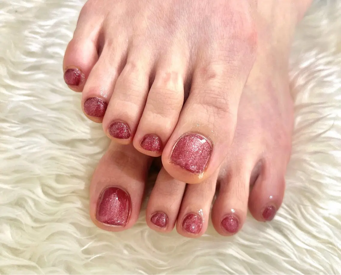 ネイル 長さ出し フラッシュネイル フラッシュマグ フットネイル フレンチネイル フットネイル Nail&eye Belire 新宿のネイルデザイン