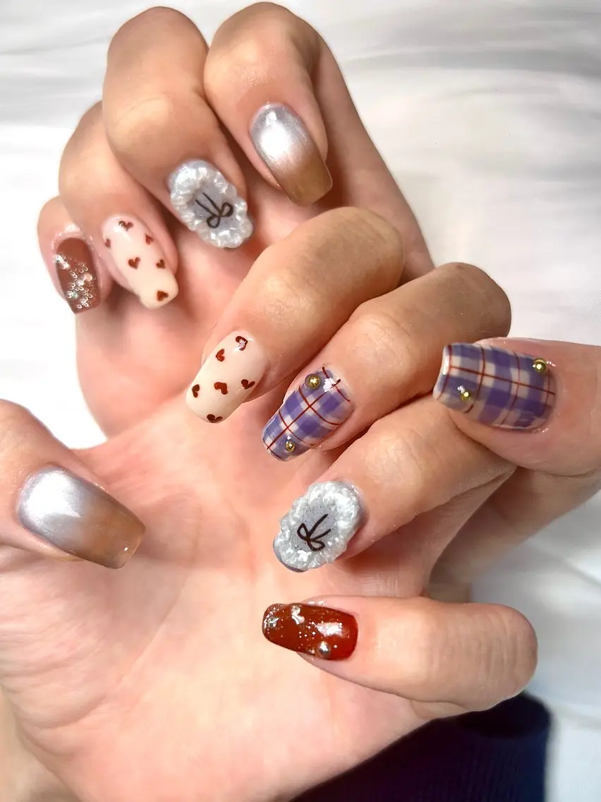 ネイル 持ち込み Horie 雪のネイルデザイン