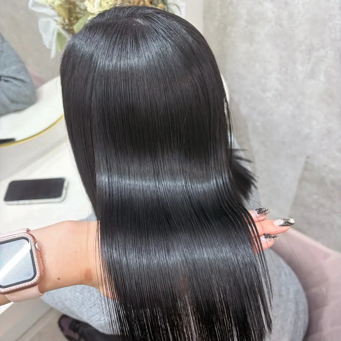 ロング カラー 縮毛矯正 艶カラー💕カット 💕みゆう💕大宮のヘアスタイル
