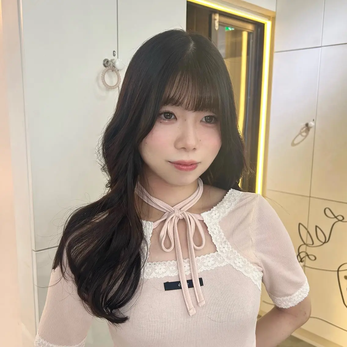 セミロング くびれヘア moe🎀 透明感♡似合わせのヘアスタイル
